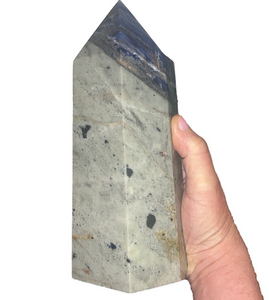 XL Natural Sodalite Quartz "Truth Stone" Obelisk Point ~ 2500g ~ NWT